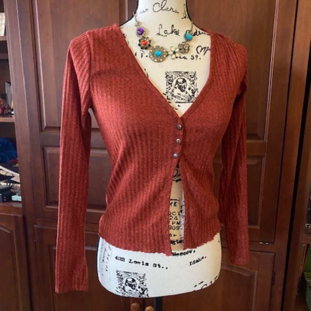 NEW Livi by Olivia Rae Long Sleeve Ribbed Top Blouse size XS-Small